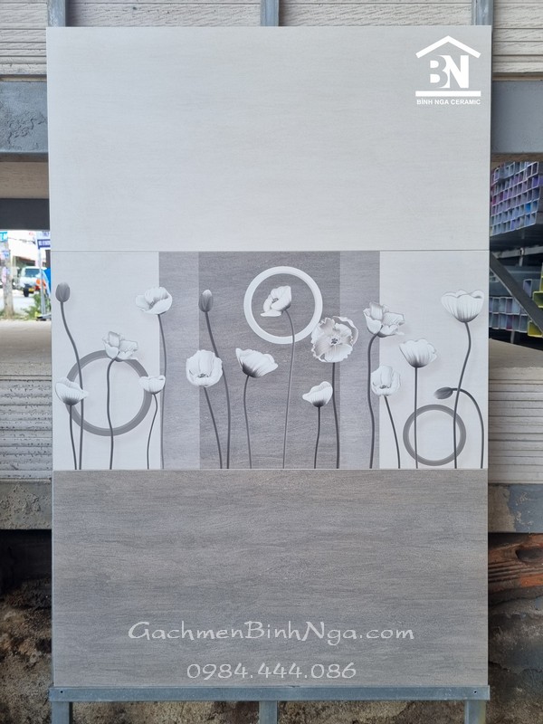 Gạch dán tường 300x600 mờ màu xi măng