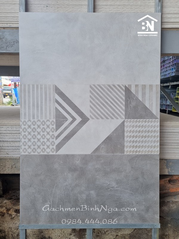 Gạch ốp tường 30x60 men mờ màu xám xi măng