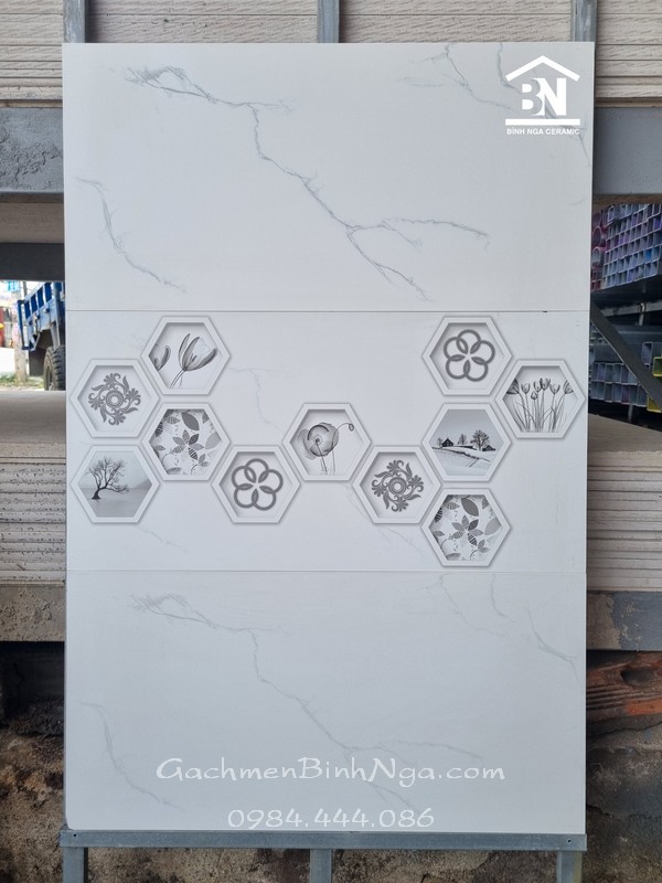 Gạch ốp tường 30x60 men mờ màu xám xi măng