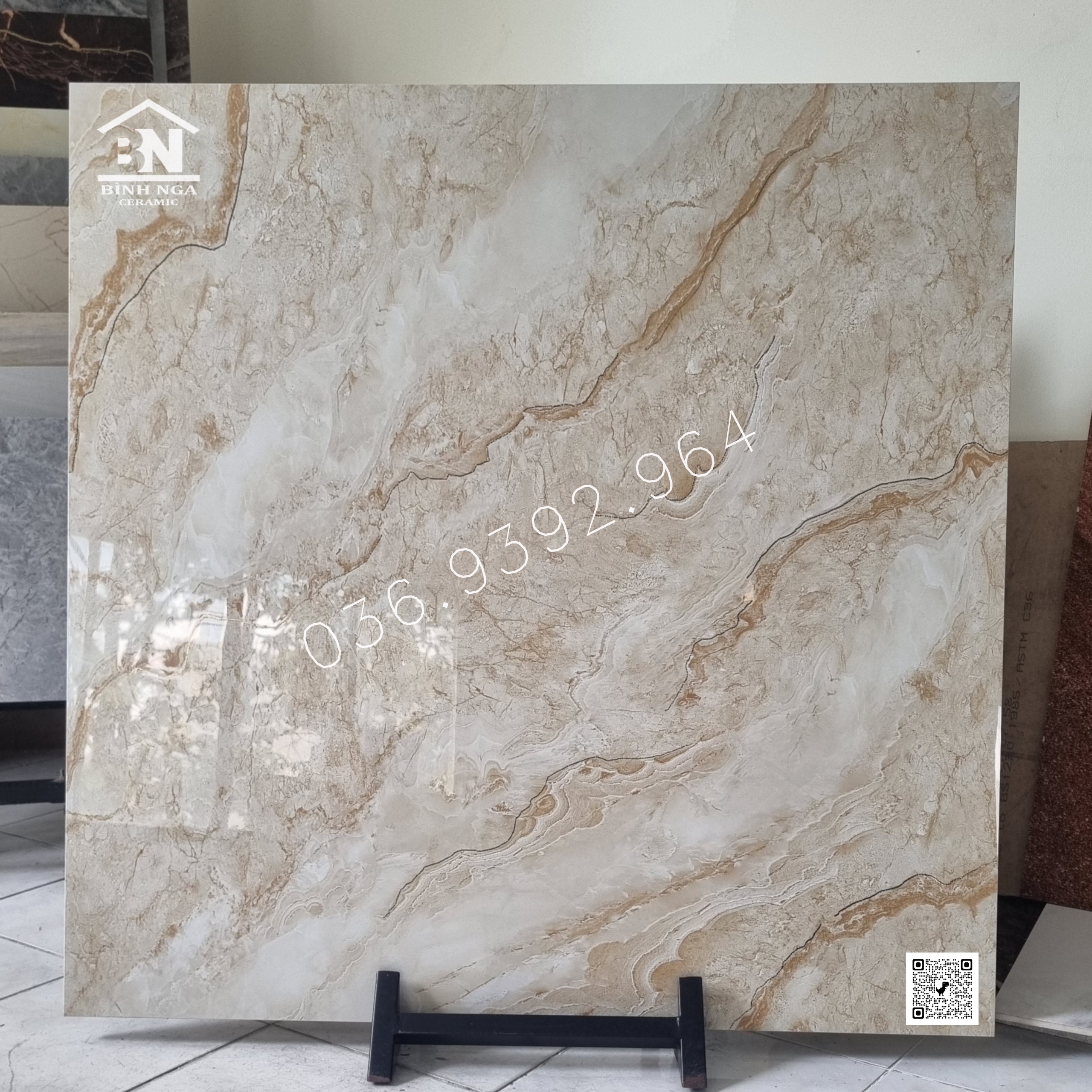 Gạch đồng chất khắc kim 1000x1000 vân vàng bóng đẹp