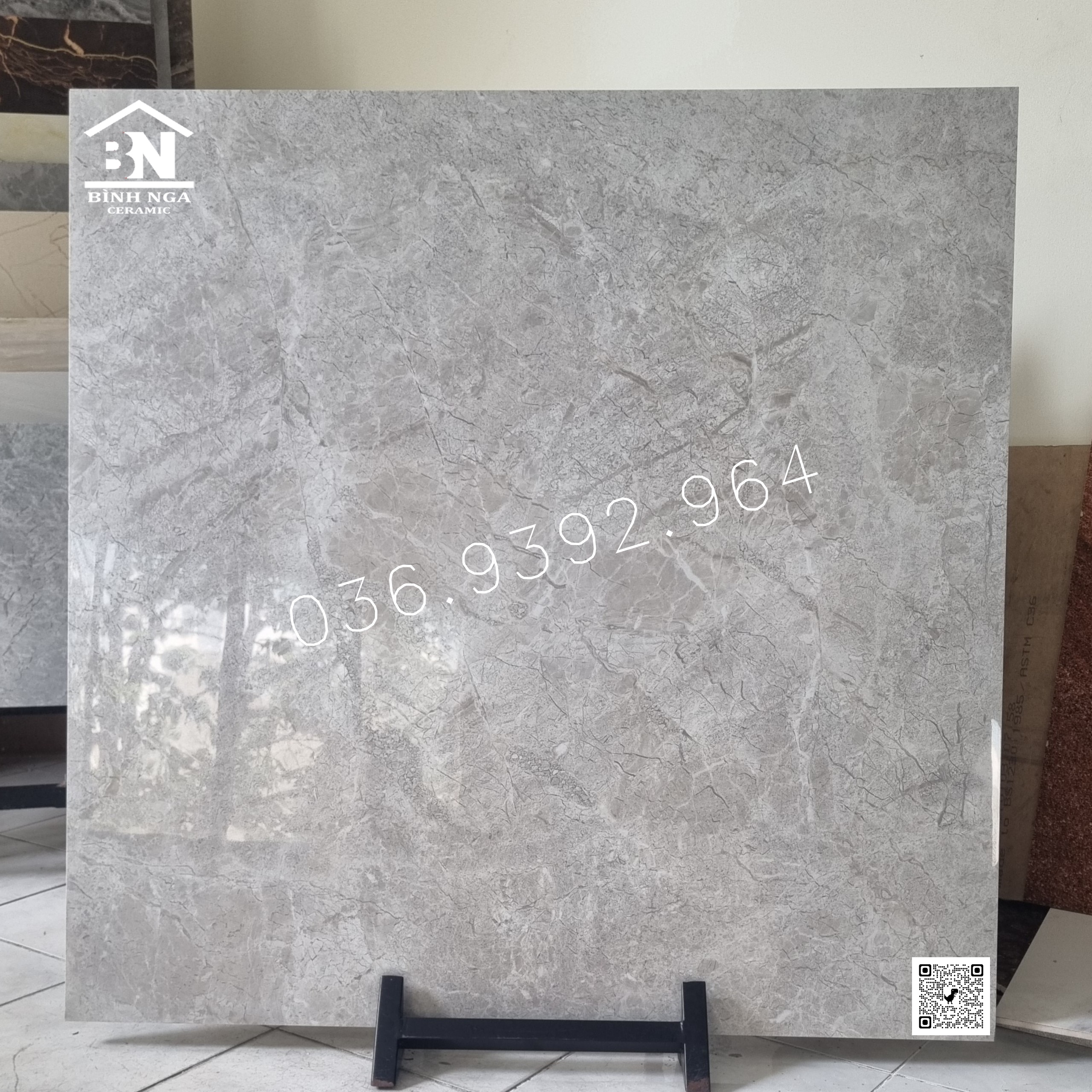 Gạch lát nền 1000x1000 đá đồng chất vân đá xám ghi cao cấp