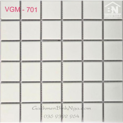 Gạch Mosaic gốm sứ trắng mờ dán trang trí VGM-701