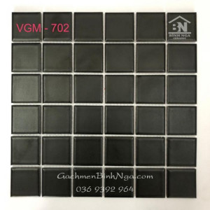 Gạch Mosaic màu đen mờ cao cấp VGM-702
