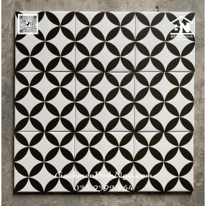 Gạch hoa văn đồng tiền 20x20 lát nền nhà hàng