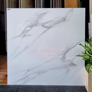 Gạch men bóng kính 60x60 sale loại 1 trắng vân