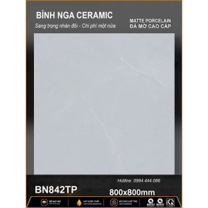 Gạch 80x80 Đá Mờ Vân Mây BN842TP Chính Hãng