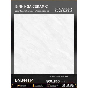 Gạch 80x80 Đá Mờ Vân Đá Bình Nga BN844TP Chính Hãng