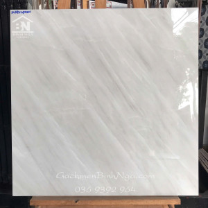 Gạch nền đá bóng kính 60x60 xám nhạt vân đá tự nhiên sang