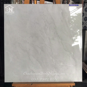 Gạch 600x600 bóng kính màu trắng xám giá