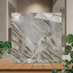 Gạch Lát Nền Vân Đá Xám Khói 60x60 Bóng Kính Cao Cấp
