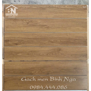 Gạch giả gỗ 15x90cm màu nâu vàng tự nhiên (gỗ sồi)