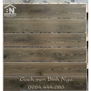 Mẫu gạch lát nền vân gỗ nâu trầm 15x90cm cao cấp