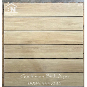 Gạch vân gỗ 15x90cm màu vàng ngà nhạt mài cạnh