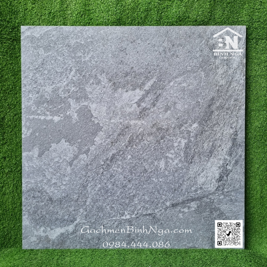 Mẫu gạch granite bề mặt nhám 60x60 màu xám ghi vân đá