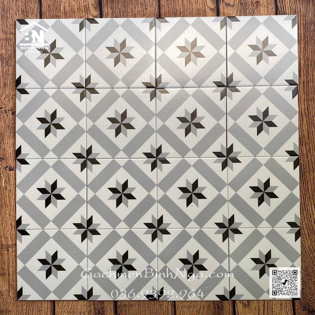 Mẫu gạch bông 20x20 hoa văn cổ điển DS260