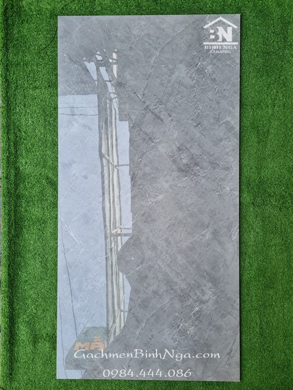Gạch ốp lát 60x120 bóng kính màu xám cao cấp