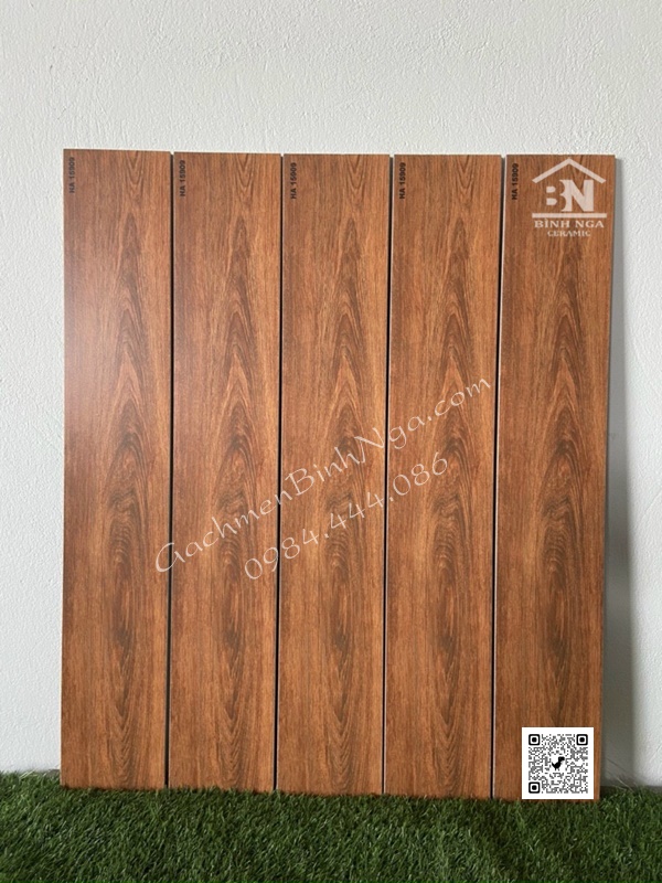 Gạch giả gỗ màu cánh dán 15x90 đá mờ thanh thanh